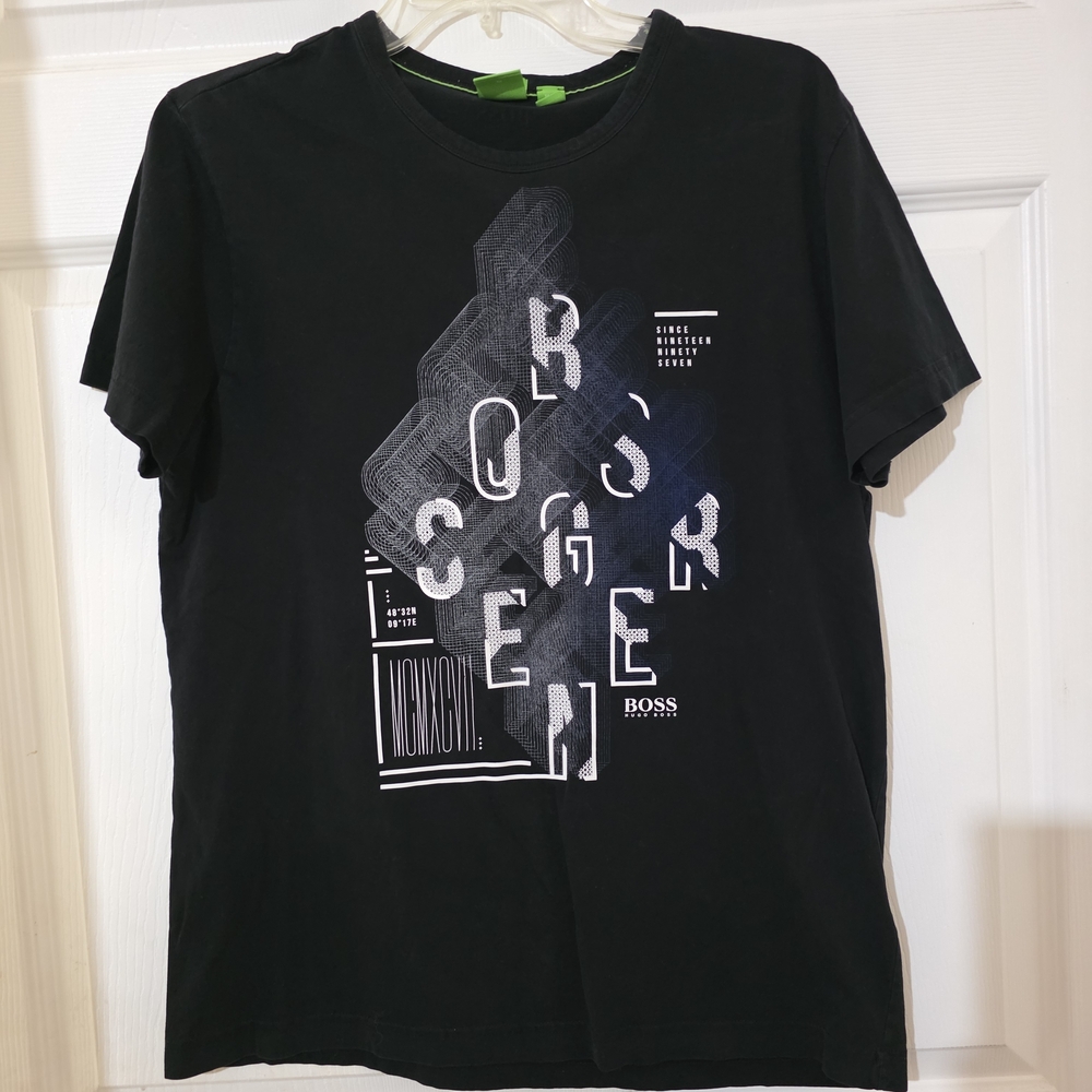 BOSS Dark Tee with White Graphic